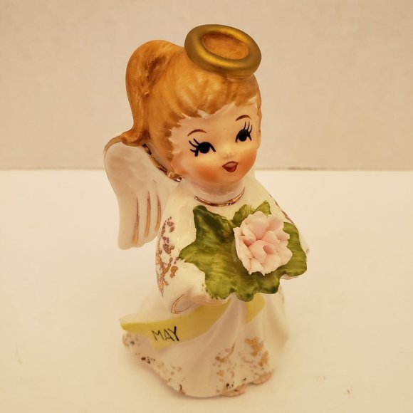 Lefton May Girl Angel Figurine - Picture 1 of 9